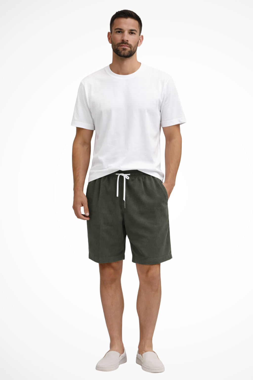 Men's relaxed fit drawstring waist shorts for casual summer comfort and versatile everyday wear.