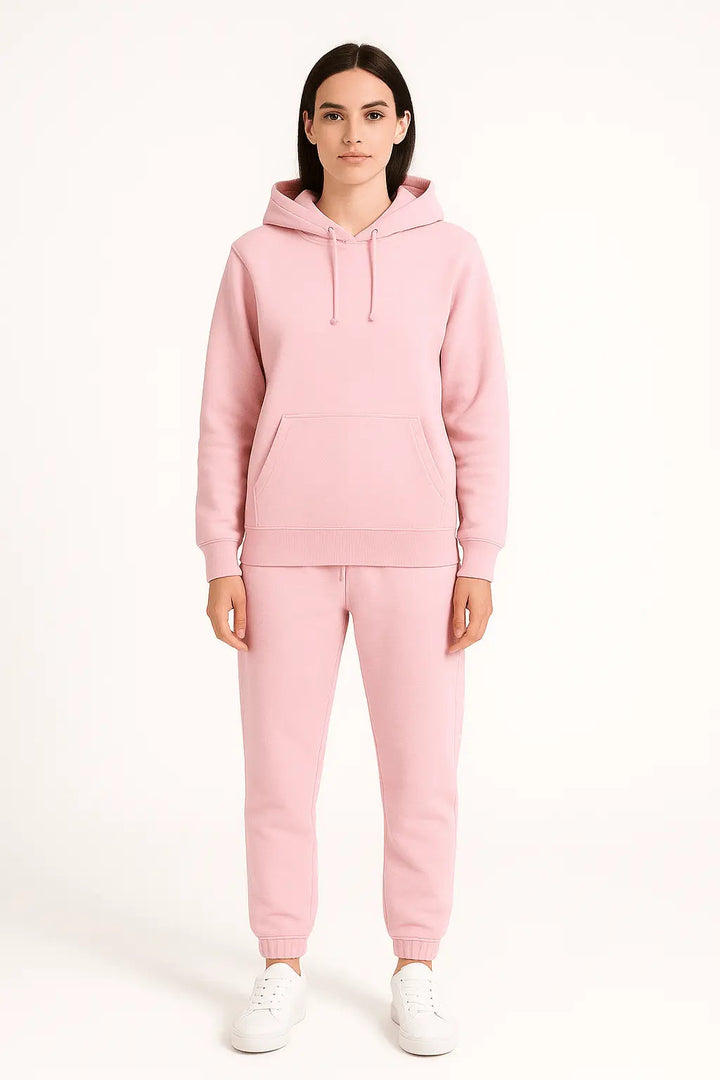 Men's fashion set: comfortable relaxed fit hoodie & jogger, ideal for modern casual wear.