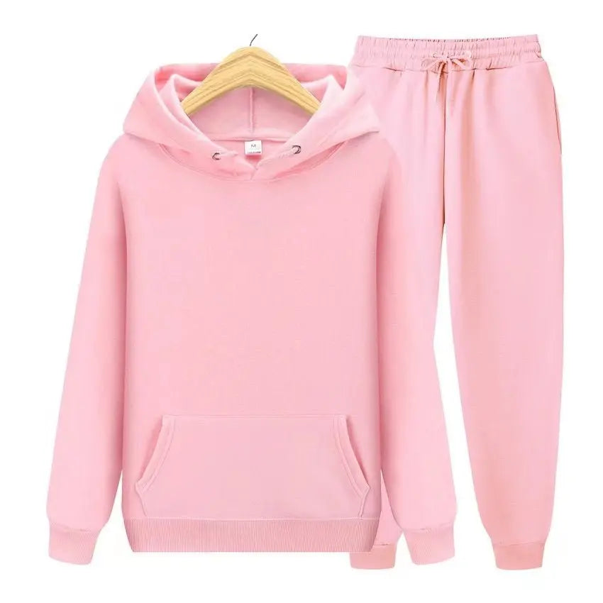 Complete men's tracksuit set with a relaxed fit hoodie & comfortable, stylish joggers.