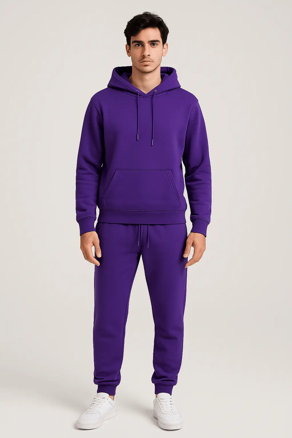 Cozy men's two-piece set: relaxed fit hoodie & jogger. Perfect for home or out.