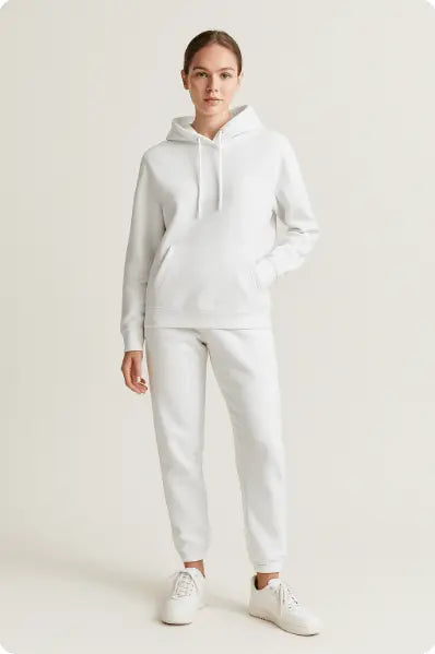 Fashion-forward men's sportswear. Relaxed fit hoodie & jogger set for active living.