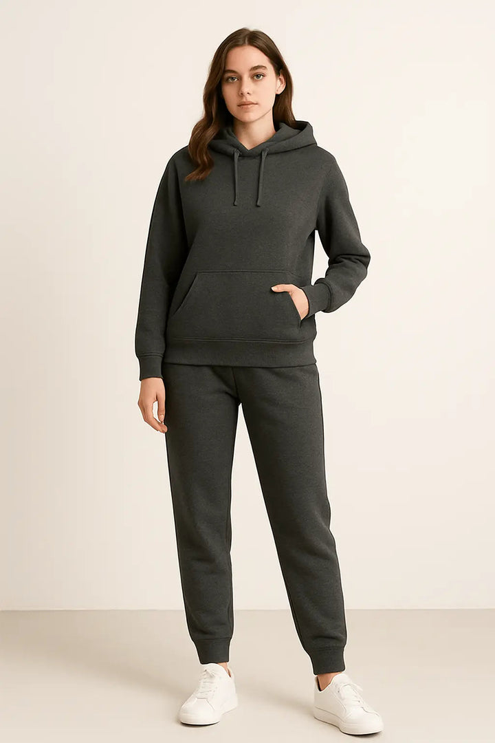 Men's comfort-focused two-piece set: relaxed fit hoodie & soft jogger pants.