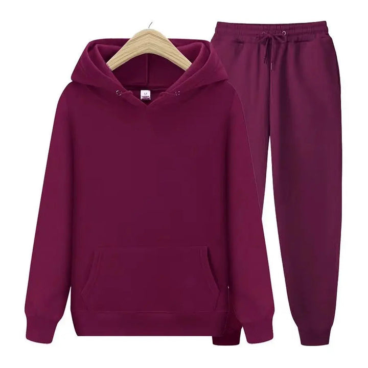 Contemporary men's hoodie and jogger set, relaxed fit for a stylish, comfortable feel.