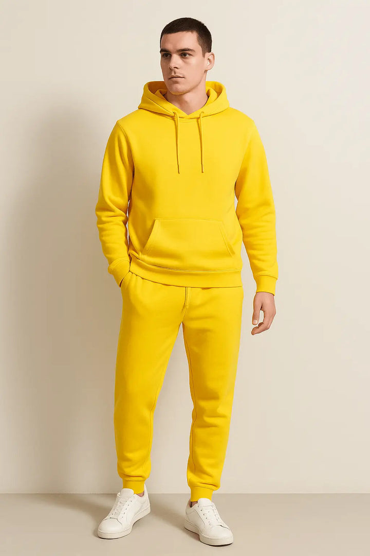 Men's premium loungewear: relaxed fit hoodie & jogger, perfect for ultimate relaxation.