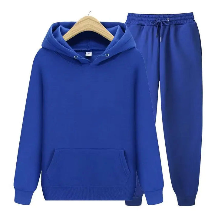 Men's casual wear set: cozy relaxed fit hoodie & jogger for ultimate comfort & style.