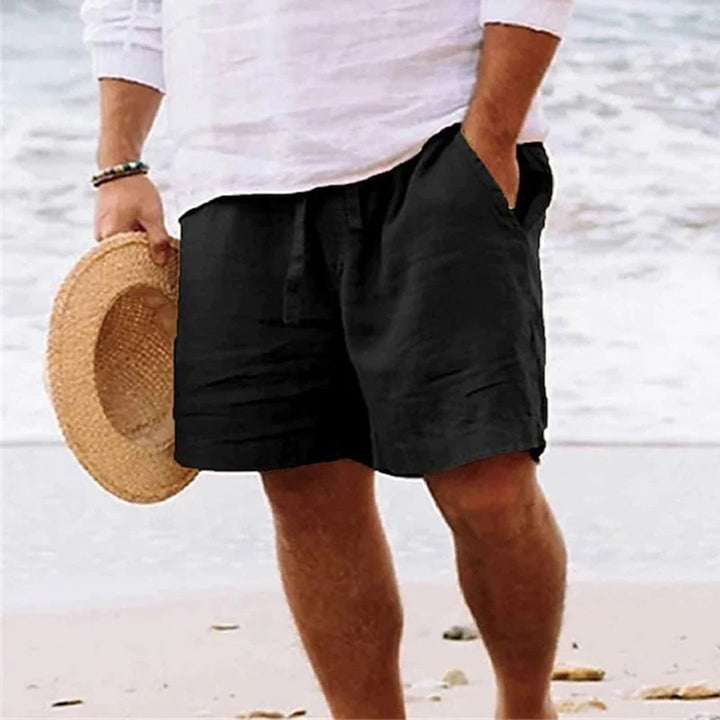 Men's versatile linen pull-on shorts, breathable and comfortable for all summer occasions.
