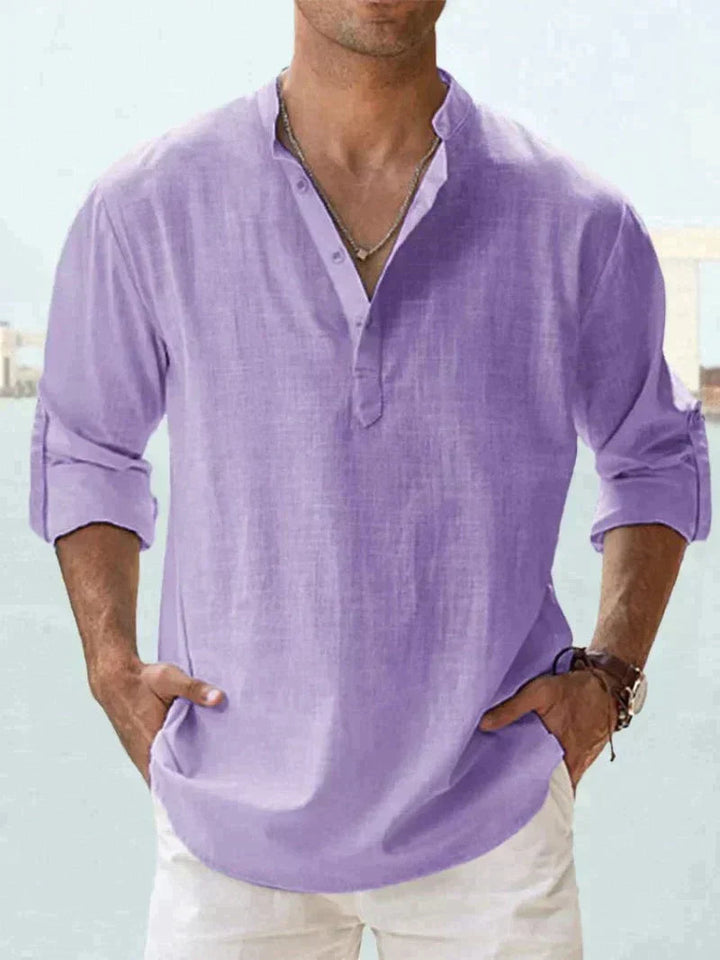 Men's vacation shirt, long sleeve & relaxed fit, delivering ultimate summer resort style.