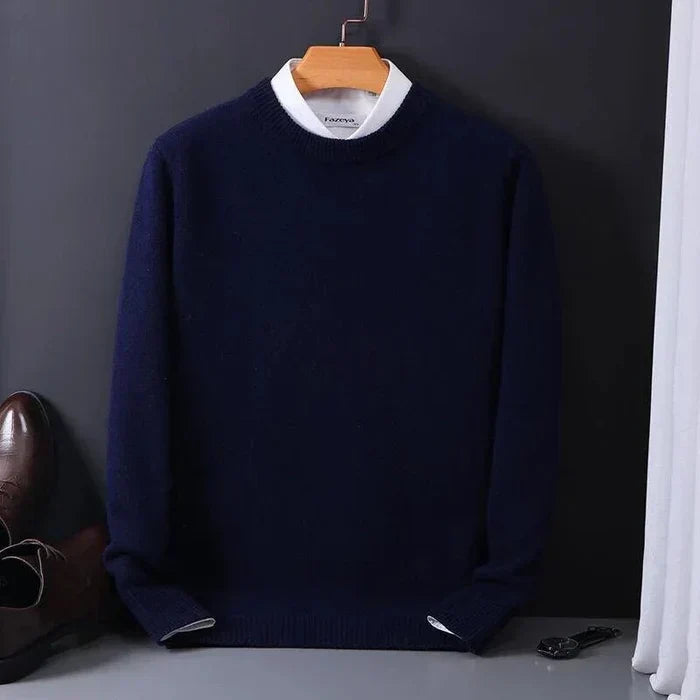 Stylish men's relaxed fit sweater, a versatile layering piece for casual wear and comfort.