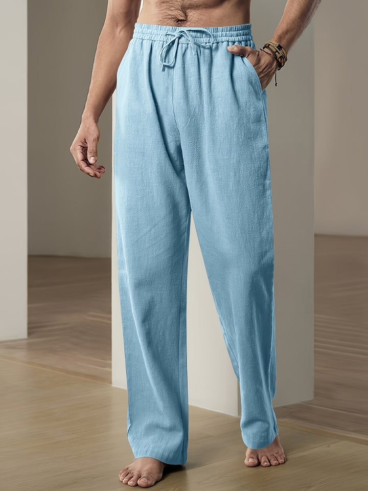 Relaxed fit men's lightweight trousers, designed for maximum comfort and casual men's fashion.