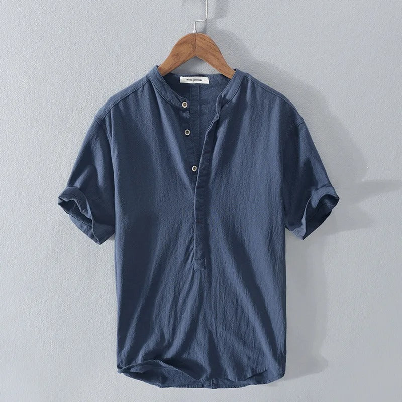 Men's relaxed fit short sleeve shirt, perfect for casual summer comfort & everyday wear. Lightweight & breathable.