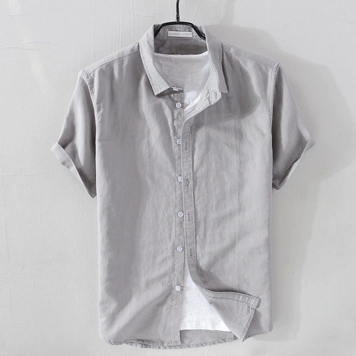 Comfortable men's relaxed fit short sleeve shirt for versatile everyday style and casual wear.