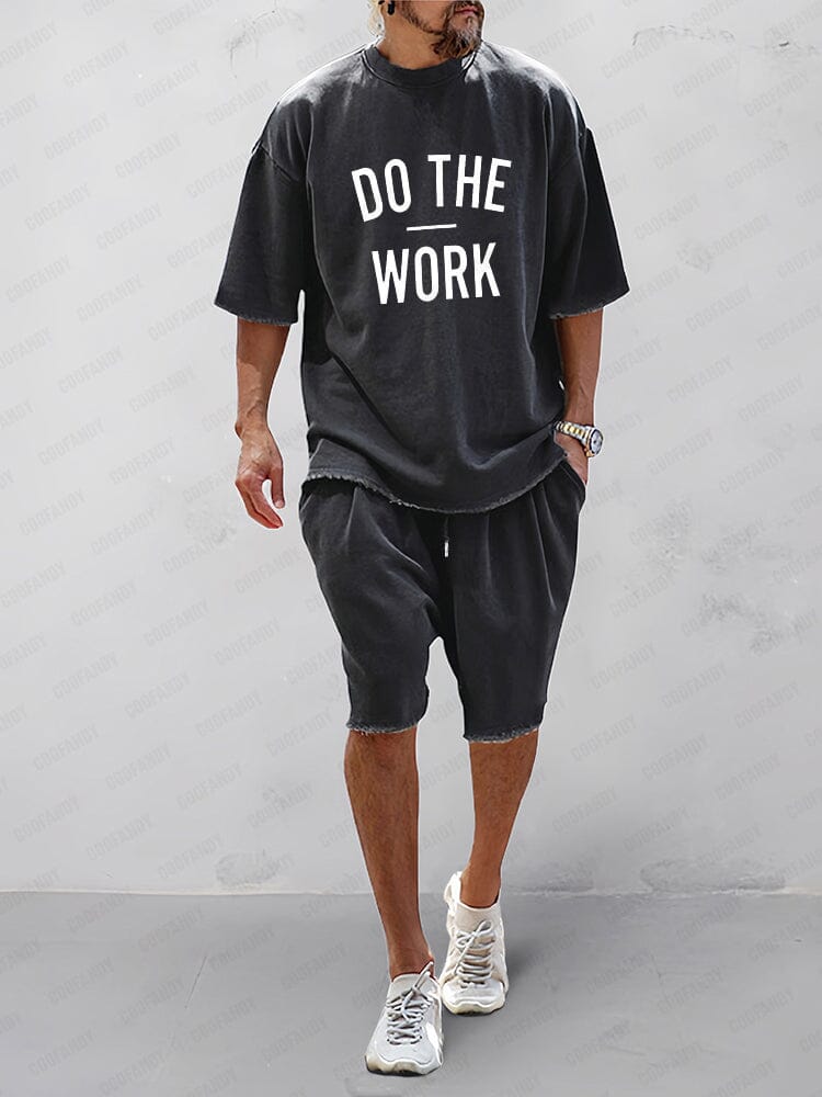 Versatile men's solid relaxed fit loungewear & activewear set, ideal for comfort.