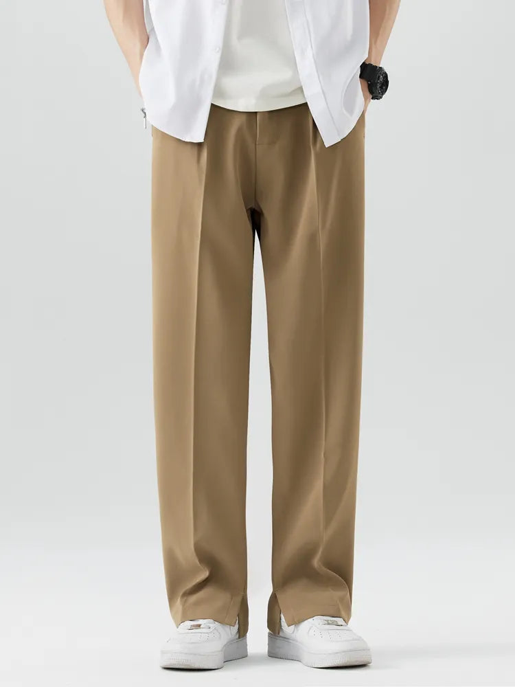 Men's relaxed fit straight leg chinos in versatile color, perfect for smart casual or everyday wear.