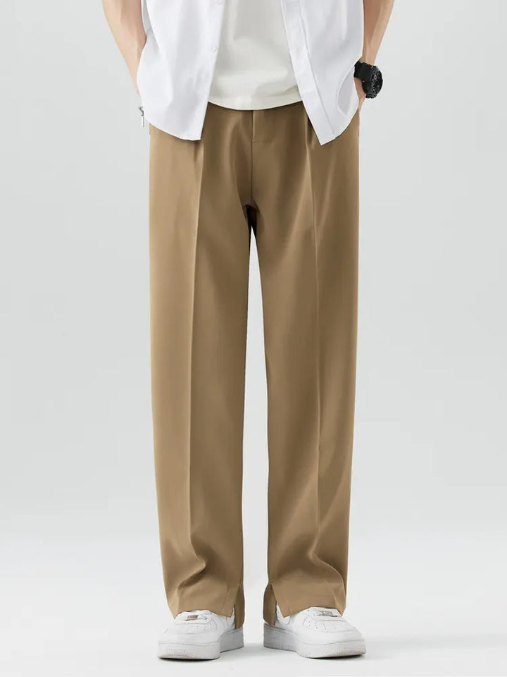 Men's relaxed fit straight leg chinos in versatile color, perfect for smart casual or everyday wear.