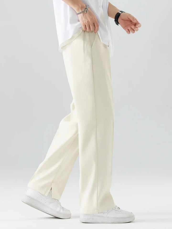 Casual men's relaxed fit straight leg chinos. Comfortable, breathable trousers for everyday style and versatility.