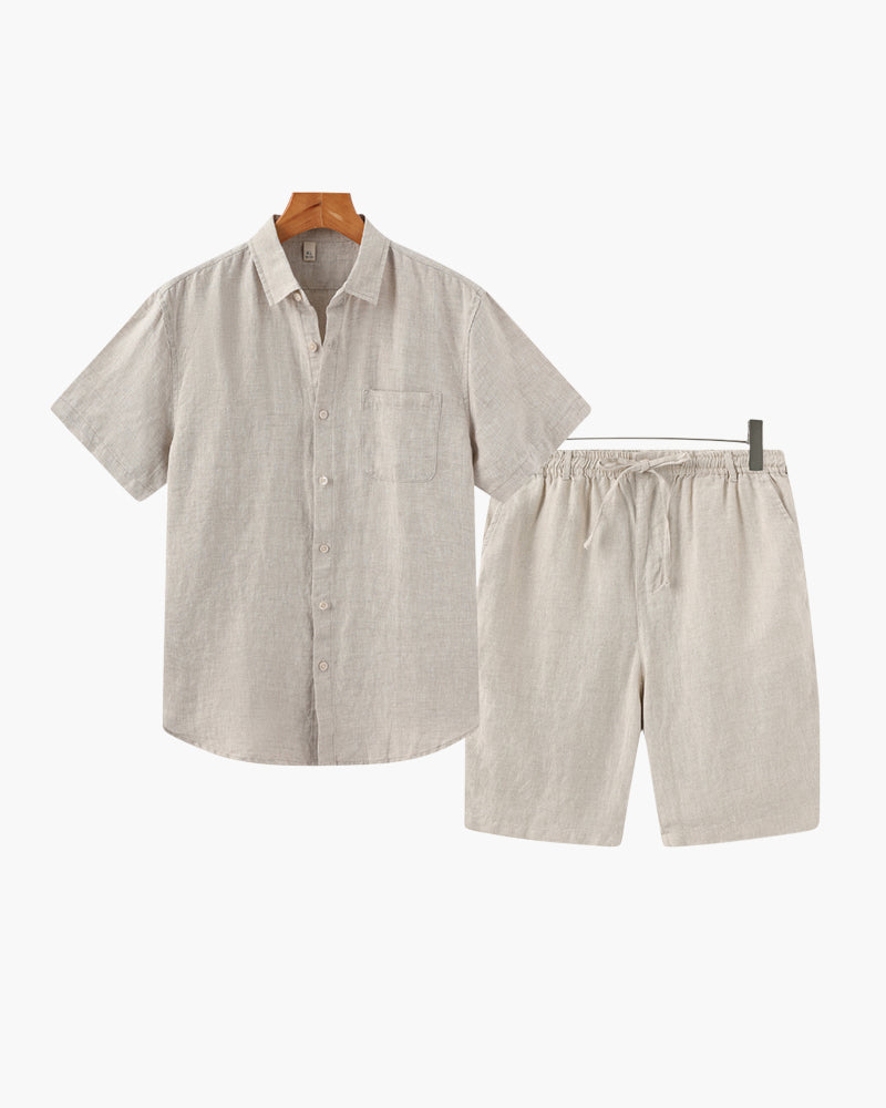 Men's casual relaxed fit summer shirt & shorts co-ord set. Ideal for comfortable, effortless style.