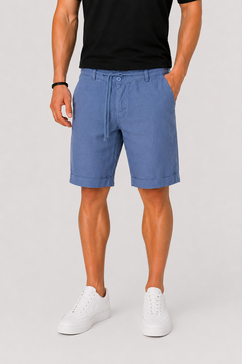 Lightweight & comfortable men's relaxed fit summer shorts with pockets, essential for warm weather & casual style.
