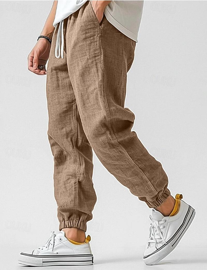 Casual men's lightweight summer trousers, perfect for warm weather versatility and effortless style.