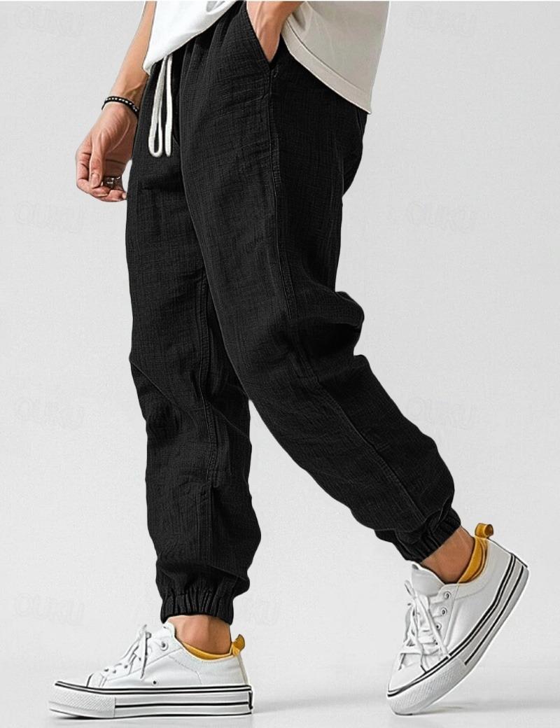 Versatile men's relaxed fit trousers, essential for comfortable summer and warm weather fashion. Easy care.