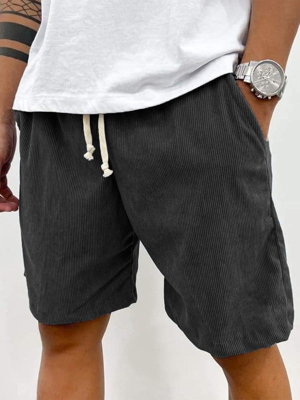 Comfortable men's relaxed textured drawstring shorts for ultimate summer ease and casual style.