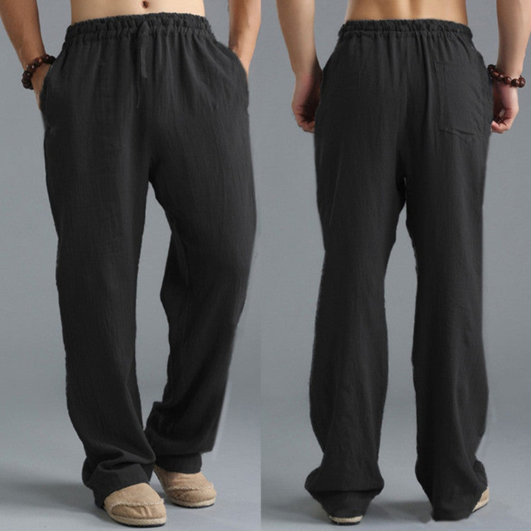 Easy care men's relaxed fit pants, providing comfort & durability for daily use.