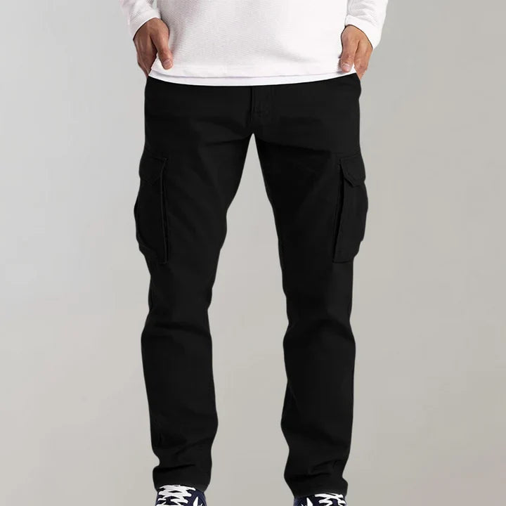 Stylish men's casual cargo pants, comfortable relaxed fit, perfect for everyday utility.