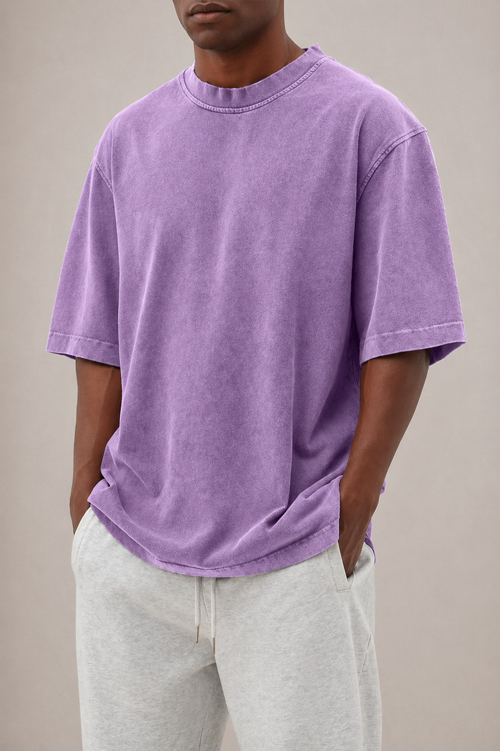 Men's relaxed fit short sleeve washed tee, comfortable, versatile, and basic for everyday casual style.