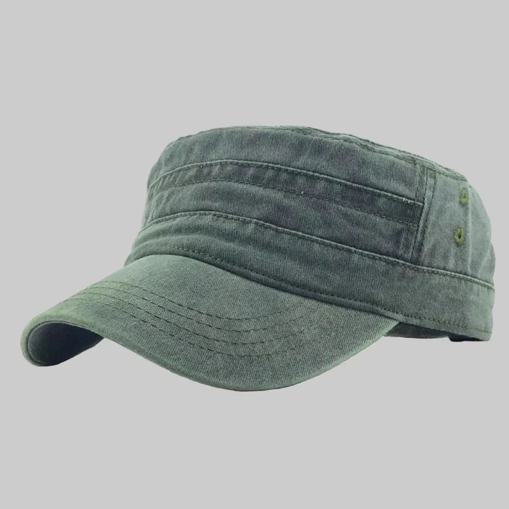 Men's retro army beanie in classic military style. Durable casual hat for men, available in multiple colors.