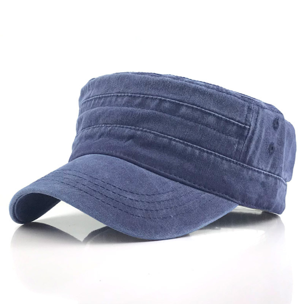 Classic retro army cap, men's vintage military hat offering sun protection. Unisex and great for outdoor fashion.