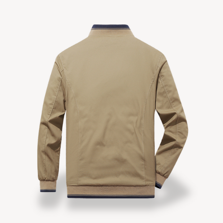 Slim fit men's bomber jacket, lightweight outerwear for versatile spring & fall casual fashion.