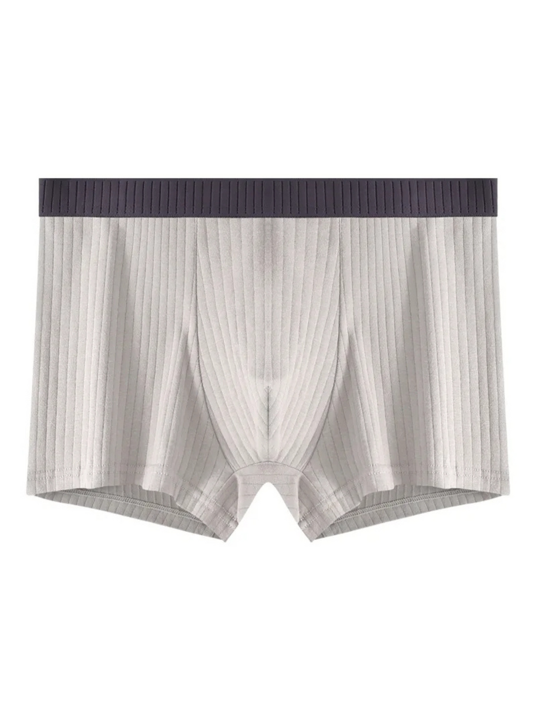 Soft feel men's ribbed boxer briefs, part of a 6-pack for superior comfort and secure, everyday support.
