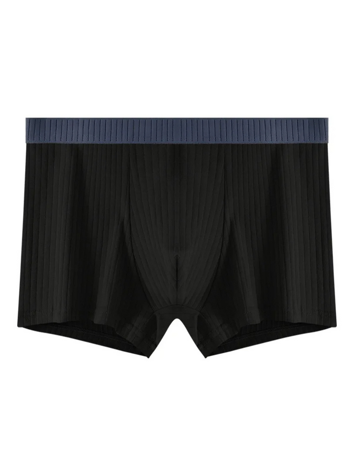 High-quality men's ribbed boxer briefs, 6-pack, providing excellent support and comfort for daily activities.