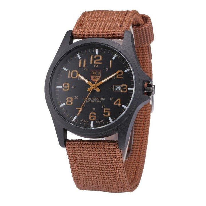 Men's water-resistant outdoor watch, perfect for active lifestyles and casual daily wear. Robust design.