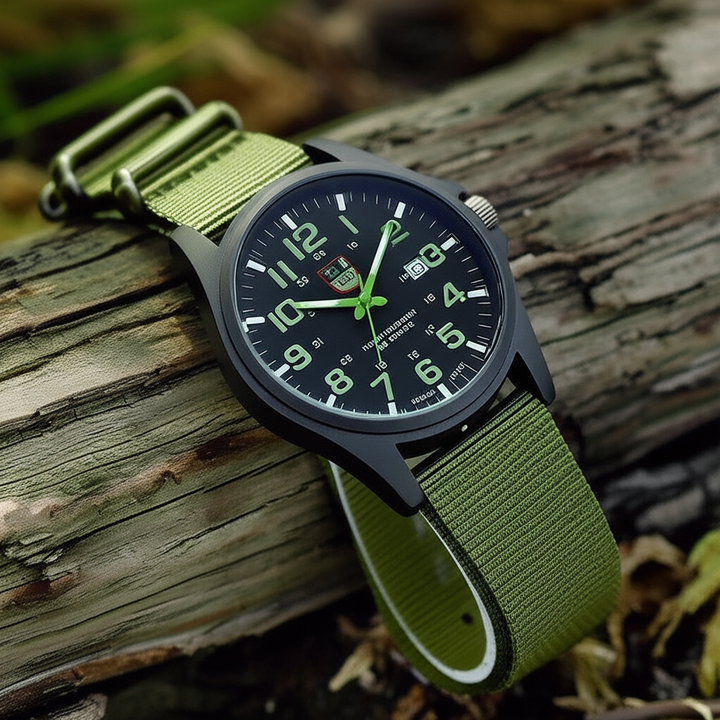 Stylish & robust men's outdoor sport watch, water-resistant, ideal for daily wear and adventures.