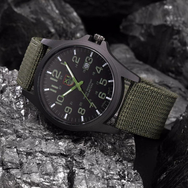 Essential men's outdoor sport watch accessory, water-resistant, with durable silicone strap & stainless steel case.