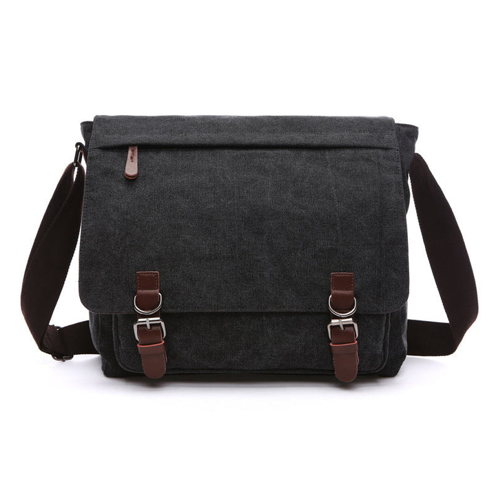Men's utility canvas shoulder bag, rugged & durable, perfect for everyday essentials, work, and travel.