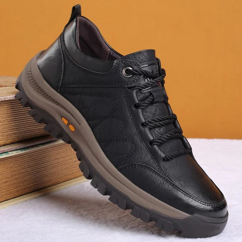 Comfortable men's rugged low top lace-up shoes for durable, everyday casual wear.