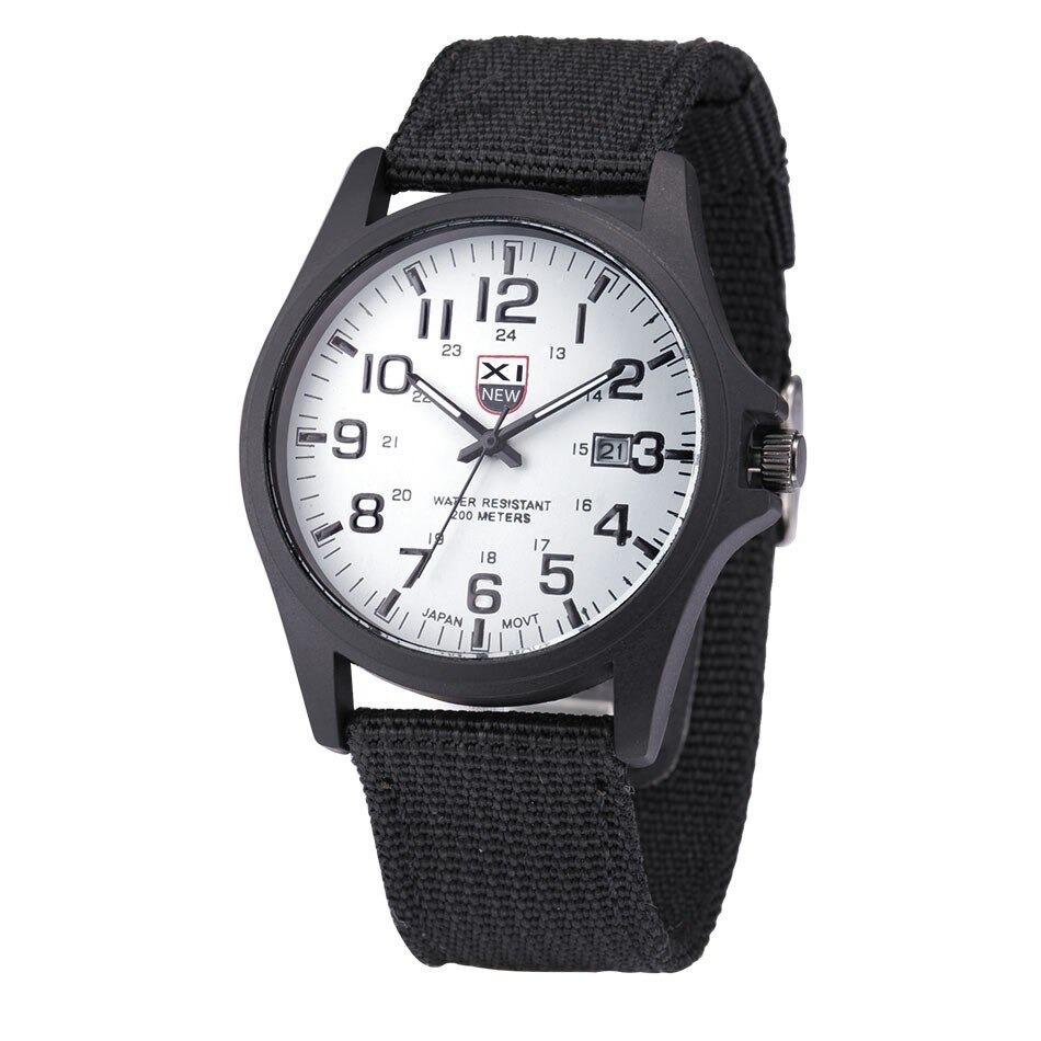 Rugged men's military field watch, durable outdoor gear with a luminous quartz movement.