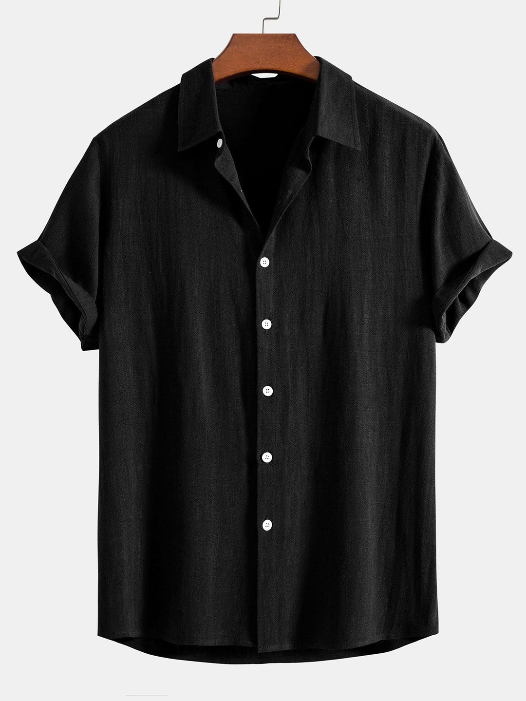 Stylish men's relaxed fit short sleeve button shirt, offering modern comfort for versatile smart casual fashion.
