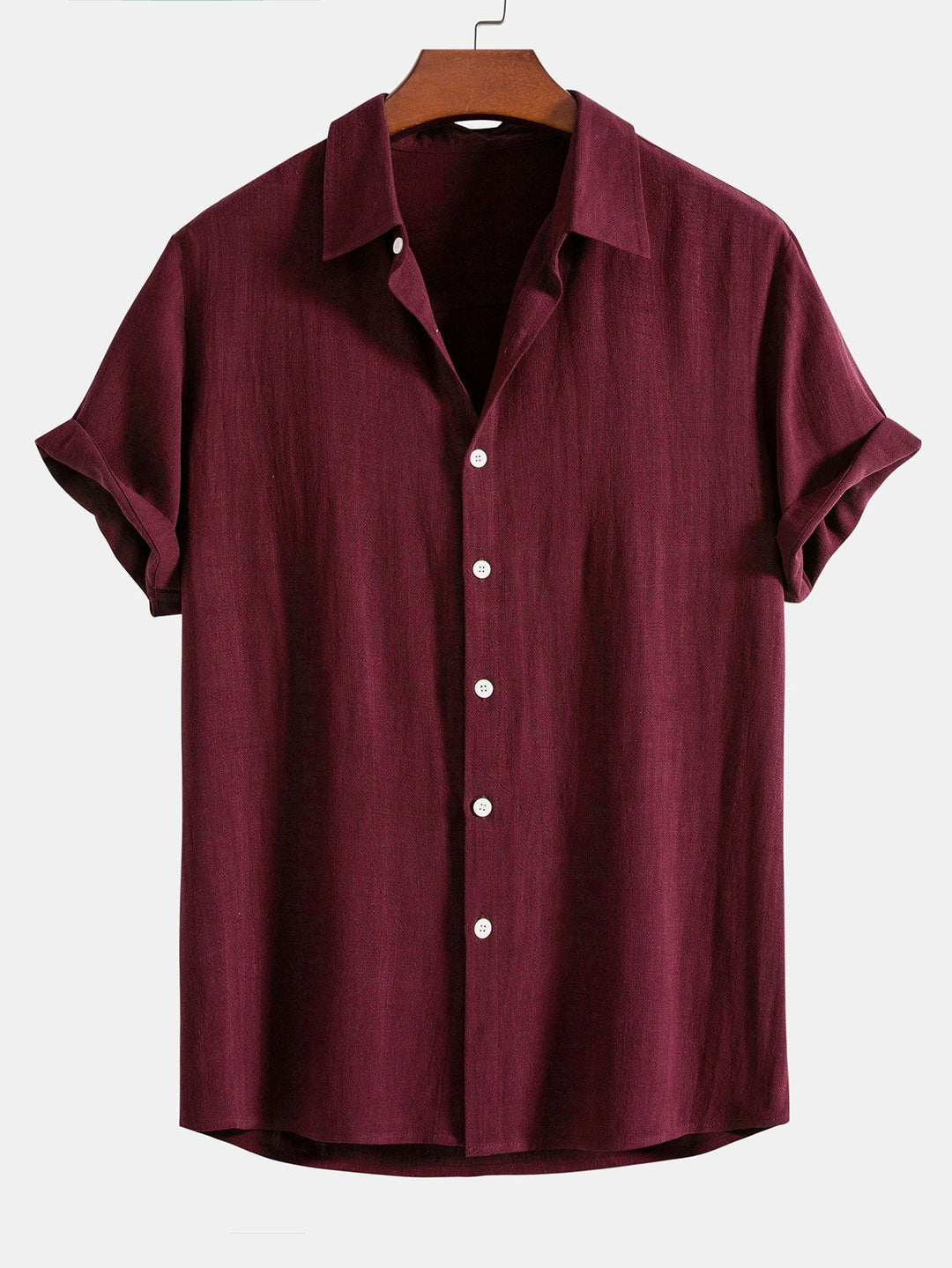 Comfortable men's short sleeve relaxed fit button-up shirt, perfect for smart casual summer looks and warm weather.