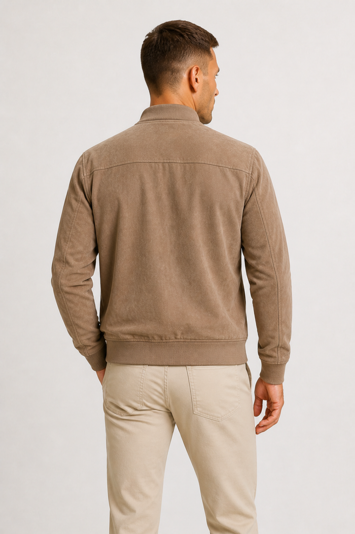 Slim-fit men's bomber jacket, perfect casual outerwear for spring & autumn. Stylish & comfortable.