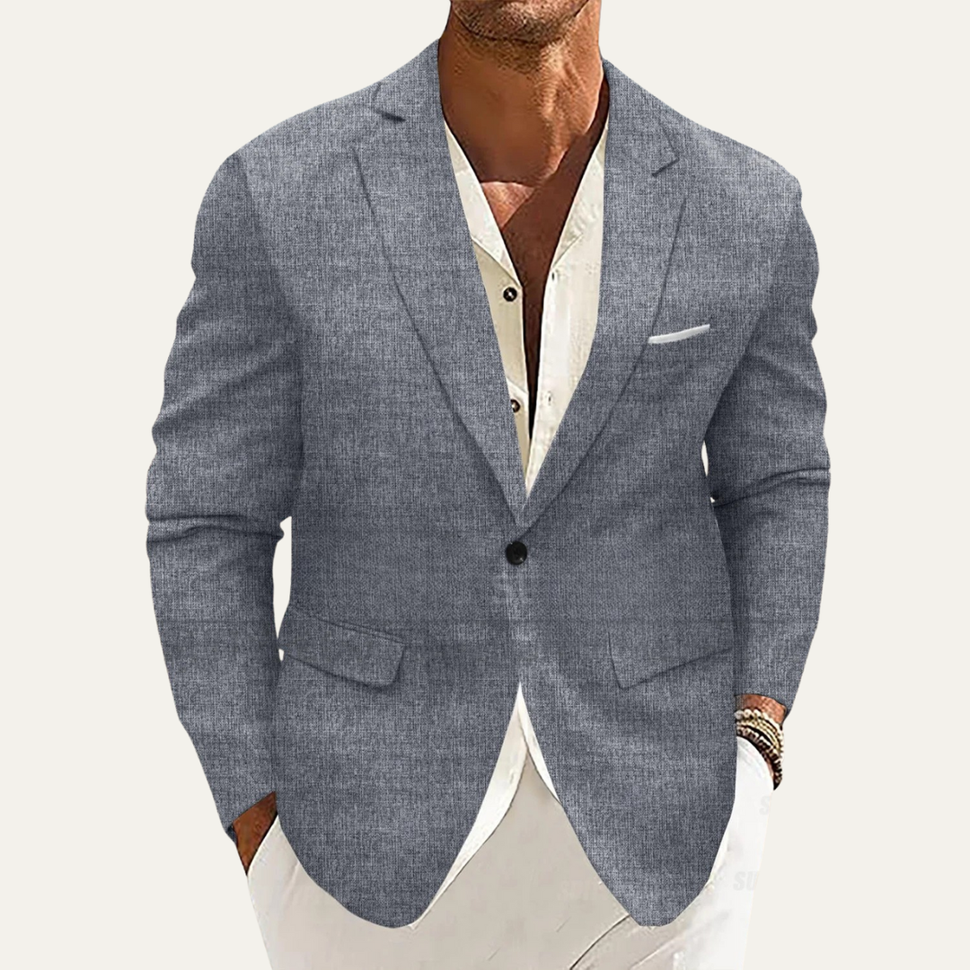 Men's slim fit casual blazer in a modern style, perfect for smart or business casual occasions.