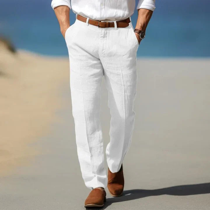 Stylish men's slim fit casual pants, tailored for a modern look, perfect for smart casual wear.