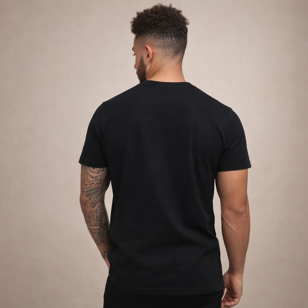 Essential short sleeve men's tee, slim fit and crew neck for ultimate comfort.