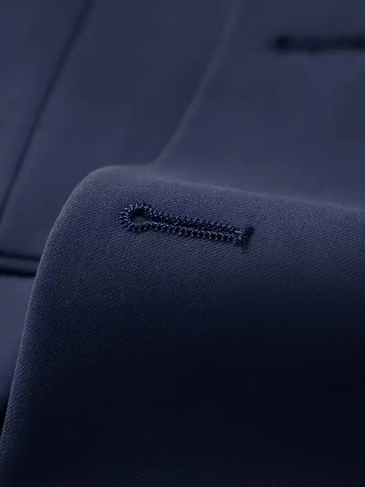 Party men's slim fit three-piece suit, double-breasted design for a sleek, modern look.