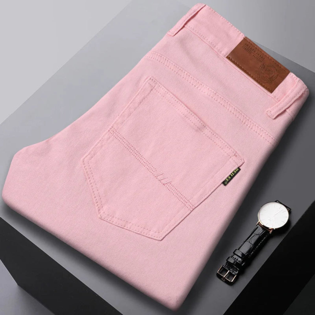 Stylish men's dark wash slim fit jeans, ideal everyday casual trousers for a contemporary look.