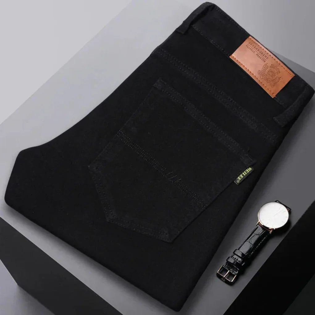 Modern men's slim fit everyday jeans, perfect casual trousers for a comfortable and stylish look.