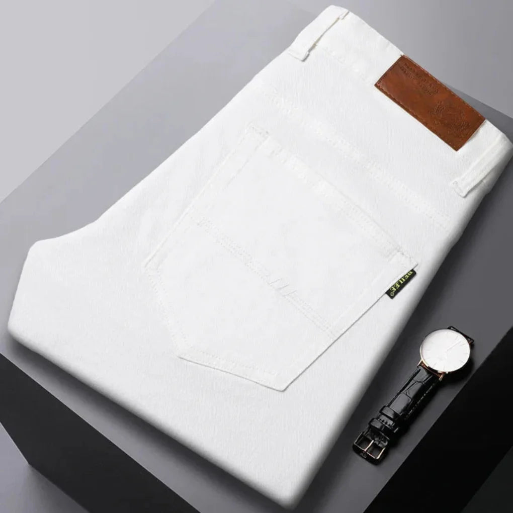 Comfortable men's slim fit jeans, a versatile apparel choice for modern fashion & all-day wear.