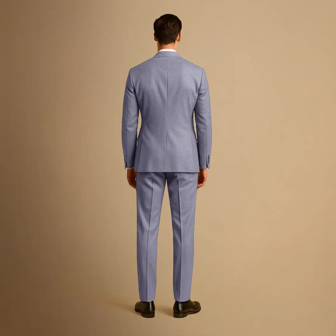Tailored slim fit men's suit blazer. Lightweight & modern, part of a two-piece formal wear set for events.