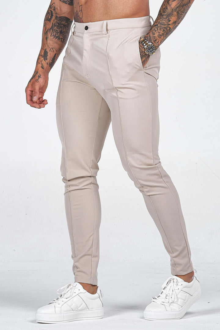Men's slim fit long trousers, comfortable & stylish for modern everyday wear.
